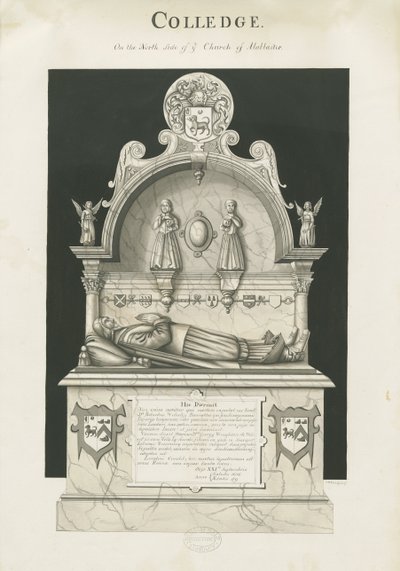 科尔维奇-罗伯特·沃尔瑟利墓：乌贼墨画，nd [c 1837] 作者 约翰·罗伯特·弗尼霍夫