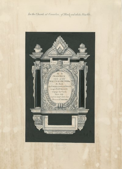 Ingestre Church - 法国 Chetwynd 的碑文：绘画和 [19 世纪]（绘画） 作者 约翰·罗伯特·弗尼霍夫