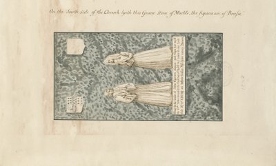马德利教堂（Madeley Church）-约翰·埃格顿（John Egerton）的墓碑：钢笔和水墨绘画，nd [19％] 作者 约翰·罗伯特·弗尼霍夫