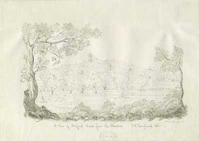 Stafford Castle - East View: pen and sepia drawing 作者 约翰·罗伯特·弗尼霍夫