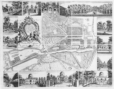 Chiswick House来自Chiswick的计划，1736年 作者 约翰·罗克