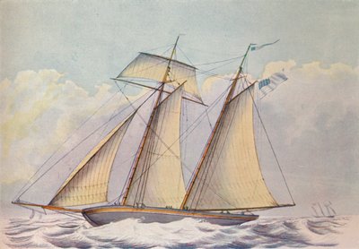 美国Topsail Schooner，1825年 作者 约翰·罗杰斯