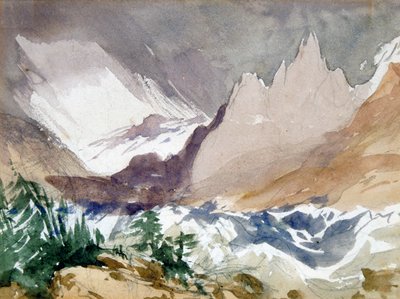 瑞士山区风景》，19世纪 作者 约翰·拉斯金