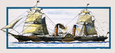英国桨式蒸汽船 "波斯 "号 作者 约翰·S·史密斯