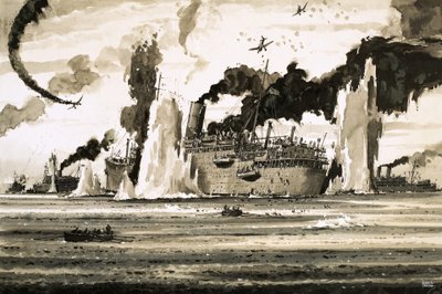 1940 年 6 月，兰卡斯特号在圣纳泽尔附近沉没 作者 约翰·S·史密斯