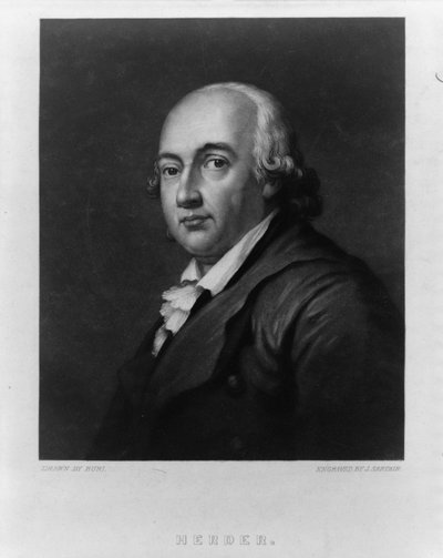 约翰·戈特弗里德·赫德（1744-1803），1828年至1880年之间的肖像 作者 约翰·萨顿