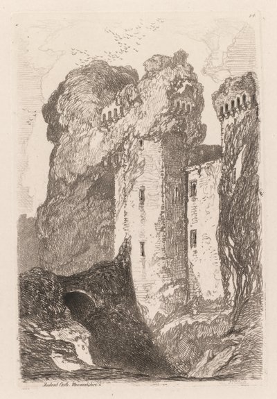 自由工作室（Liber Studiorium）：拉格兰城堡（Mongouhshire），1838年。 作者 约翰·塞尔·科特曼
