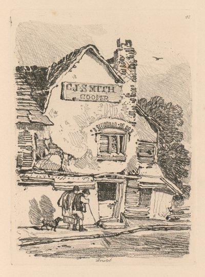 自由工作室（Liber Studiorum）：第41座，布里斯托尔的房子，1838年。 作者 约翰·塞尔·科特曼
