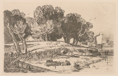 Liber Studiorum：1838年，泰晤士河畔米尔班克8号板。 作者 约翰·塞尔·科特曼