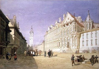根特市的维尔酒店（The Hotel de Ville）。 作者 约翰·塞尔·科特曼