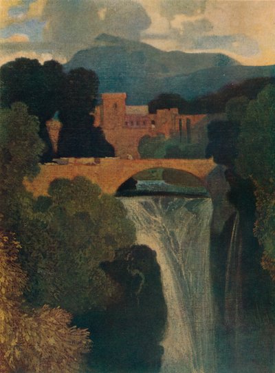 瀑布，c1807，1923年 作者 约翰·塞尔·科特曼