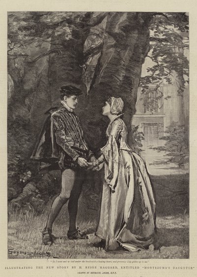 H Rider Haggard的新故事，名为Montezuma的女儿 作者 John Seymour Lucas