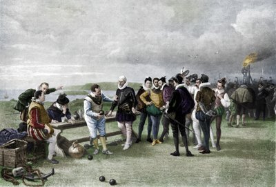 视线中的无敌舰队，普利茅斯，1880年，1911年 作者 约翰·西摩·卢卡斯