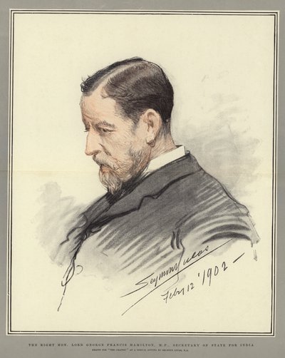 尊敬的乔治弗朗西斯·汉密尔顿勋爵，国会议员，印度国务卿 作者 John Seymour Lucas