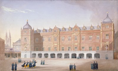 基督医院学校，纽盖特街，伦敦市，1831年 作者 约翰·肖