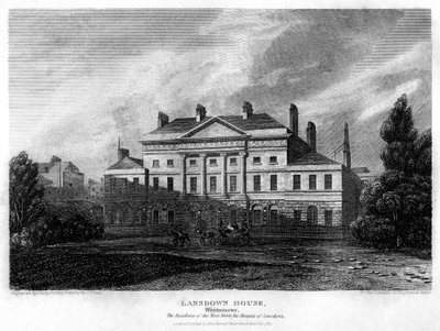 Lansdowne House，伦敦威斯敏斯特，1815年。 作者 约翰·舒里