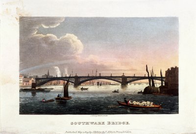 南华克桥，伦敦，1819年 作者 约翰·舒里
