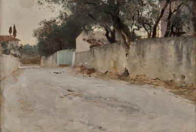 南方的一条路，约 1878-84 年（布面油画） 作者 约翰·辛格·萨金特