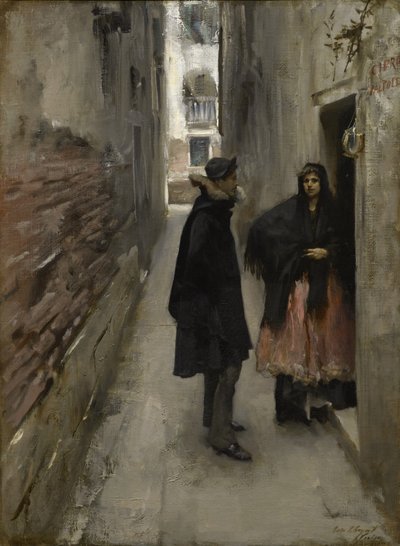 威尼斯的街道，约1880-82年 作者 约翰·辛格·萨金特