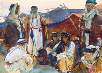 Bedouin Camp，1905-06（纸上写着） 作者 约翰·辛格·萨金特