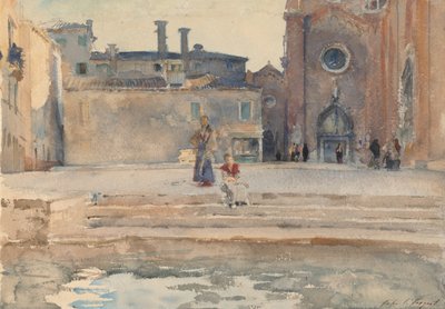 威尼斯Campo dei Frari，约1880年。 作者 约翰·辛格·萨金特