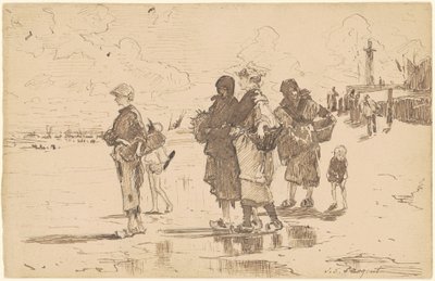 出发捕鱼，1878年。 作者 约翰·辛格·萨金特