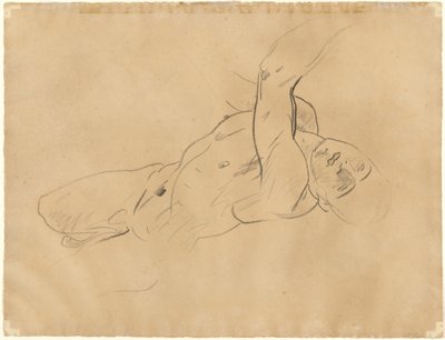坠落的男性裸体[背面]，1918-1919。 作者 约翰·辛格·萨金特