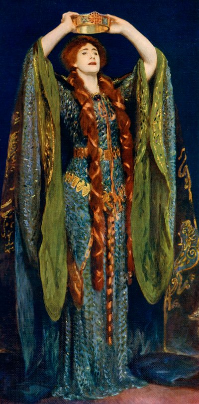 艾伦·特里（Ellen Terry）小姐饰演麦克白夫人（Lady Macbeth），1906年，1912年。 作者 约翰·辛格·萨金特