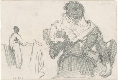 母亲和孩子[直页]，约1871-1872年。 作者 约翰·辛格·萨金特