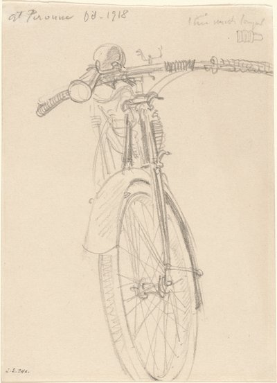摩托车，1918年。 作者 约翰·辛格·萨金特