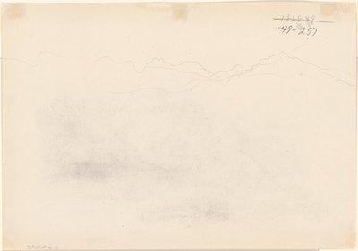 山脉[背面]，1869年。 作者 约翰·辛格·萨金特