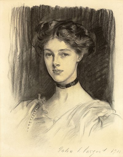 伊娃·凯瑟琳·巴尔弗（Eva Katherine Balfour）和后来的巴克斯顿夫人的画像 作者 约翰·辛格·萨金特