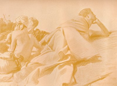 大卫·索勒斯营地的斜倚人物戴维（c1905） 作者 约翰·辛格·萨金特