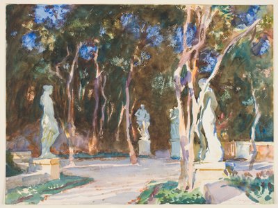 Shady Paths，Vizcaya（纸上石墨） 作者 约翰·辛格·萨金特