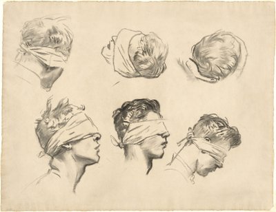 为加塞的研究，1918-1919。 作者 约翰·辛格·萨金特