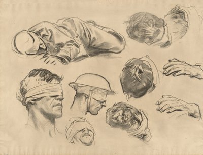 为加塞的研究，1918-1919。 作者 约翰·辛格·萨金特