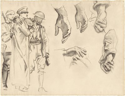 为加塞的研究，1918-1919。 作者 约翰·辛格·萨金特