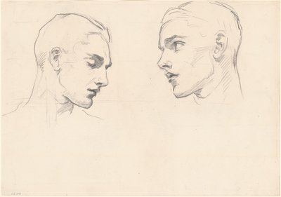 一个人的头部研究，约1875年。 作者 约翰·辛格·萨金特