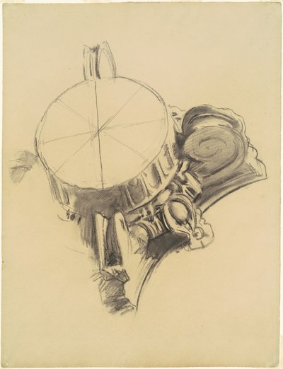 为《歌革和玛革的陷落》做研究，1903-1916。 作者 约翰·辛格·萨金特