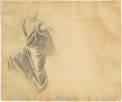 帷幔的研究[背面]，1920-1922。 作者 约翰·辛格·萨金特