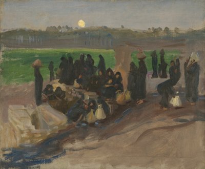 尼罗河上的运水车，1891年。 作者 约翰·辛格·萨金特