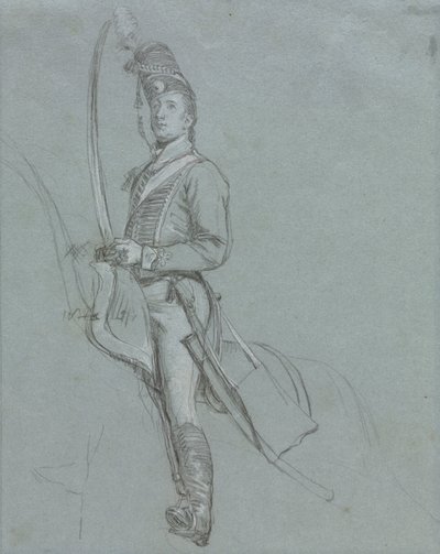 骑马轻骑兵军官，1812年。 作者 约翰·辛格尔顿·科普利