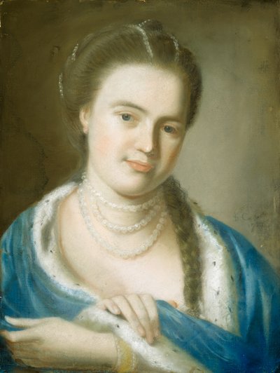 1763年Gawen Brown夫人（Elizabeth Byles）的肖像 作者 约翰·辛格尔顿·科普利