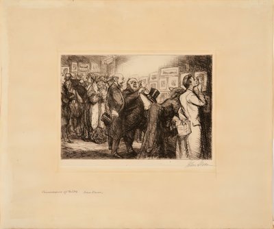 Connoisseur Of Prints, 1905年。 作者 约翰·弗伦奇·斯隆