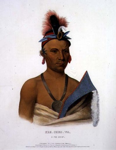 Kee-Shes-Wa, A Fox Chief，由F.O.W. Greenough出版。 作者 约翰·鲍恩