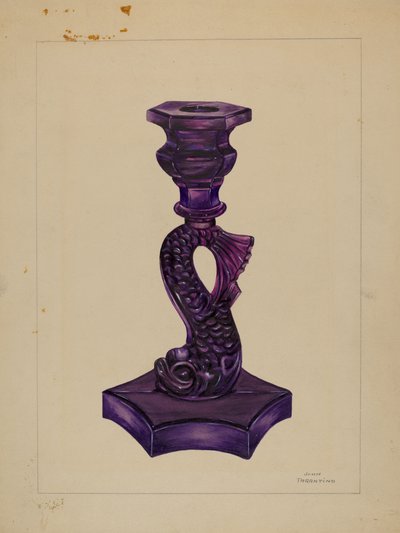 海豚烛台，约1936年。 作者 约翰·塔伦蒂诺