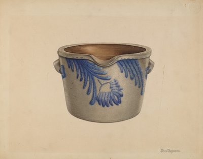 牛奶盘，可能是1940年。 作者 约翰·塔伦蒂诺
