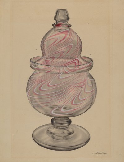 带盖糖碗，约1936年。 作者 约翰·塔伦蒂诺
