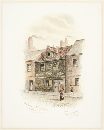 Old House Low Friar Street，泰恩河畔纽卡斯尔（bodycolour） 作者 约翰·蒂斯代尔
