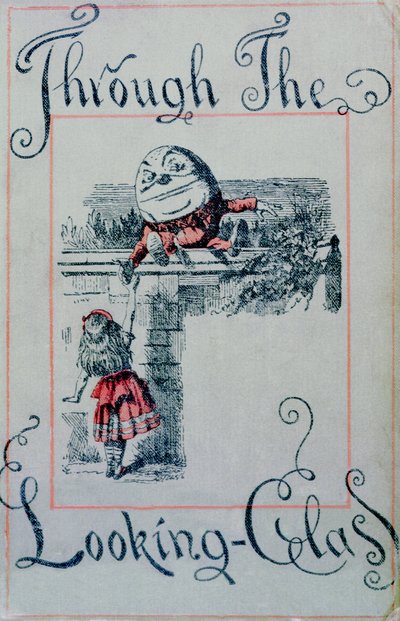 Alice和Humpty Dumpty为伦敦出版的Lewis Carroll（1832-98）的“Alice Through the Looking-Glass”封面插图。 1898年 作者 约翰·坦尼尔